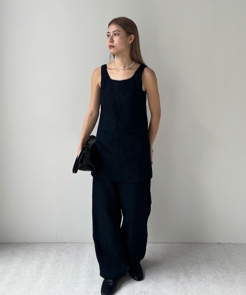 anuke（アンヌーク）の「Jacquard Square Tunic（タンクトップ・レディース・アイボリー/ネイビー・FREE）」の21枚目の写真