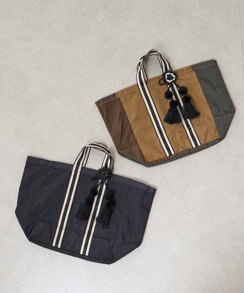 BEARDSLEY（ビアズリー）の「《FRIPIER》チャーム付きクレイジートート（トートバッグ・レディース・キャメル/ブラック・FREE）」の22枚目の写真