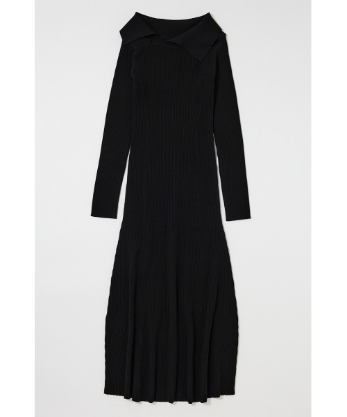 セール】ASYMMETRY COLLAR ニットドレス（ワンピース）｜MOUSSY
