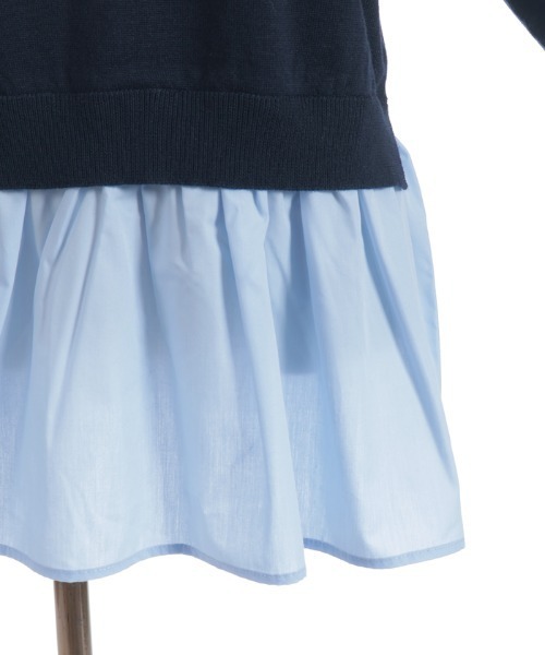 axes femme（アクシーズファム）の「布帛ドッキングプルオーバー（ニット/セーター・レディース・ワイン/ネイビー/ブラック・FREE）」の12枚目の写真