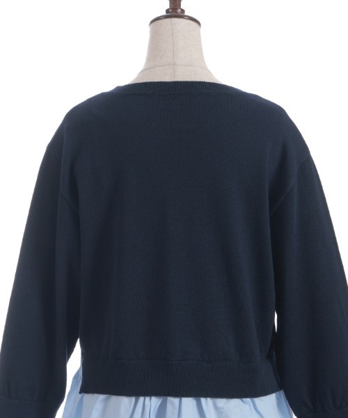 axes femme（アクシーズファム）の「布帛ドッキングプルオーバー（ニット/セーター・レディース・ワイン/ネイビー/ブラック・FREE）」の13枚目の写真