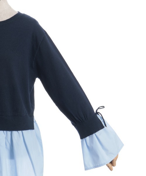 axes femme（アクシーズファム）の「布帛ドッキングプルオーバー（ニット/セーター・レディース・ワイン/ネイビー/ブラック・FREE）」の16枚目の写真