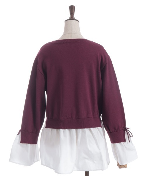 axes femme（アクシーズファム）の「布帛ドッキングプルオーバー（ニット/セーター・レディース・ワイン/ネイビー/ブラック・FREE）」の19枚目の写真