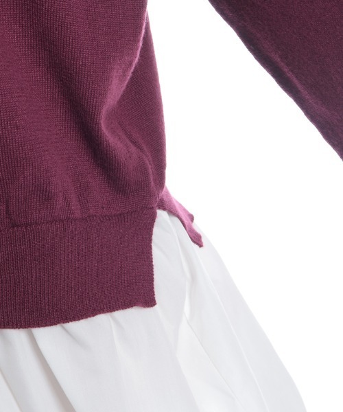 axes femme（アクシーズファム）の「布帛ドッキングプルオーバー（ニット/セーター・レディース・ワイン/ネイビー/ブラック・FREE）」の21枚目の写真
