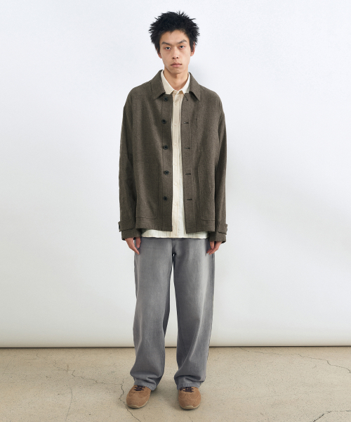INSILENCE（インサイロンス）の「リネンフレンチワークジャケット ブラウン（デニムジャケット・レディース・その他・SMALL/MEDIUM/LARGE）」の2枚目の写真