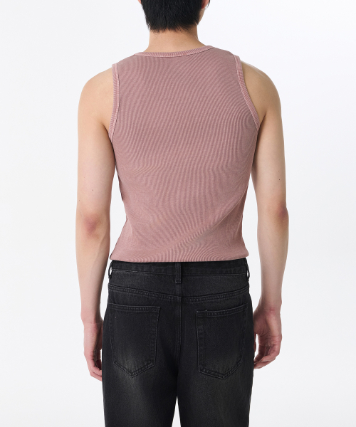 MUSINSA STANDARD（ムシンサスタンダード）の「ピグメントタンクトップ [スモークピンク]（Tシャツ/カットソー・メンズ・その他・SMALL/MEDIUM/LARGE/X-LARGE/XX-LARGE/XXX-LARGE）」の2枚目の写真