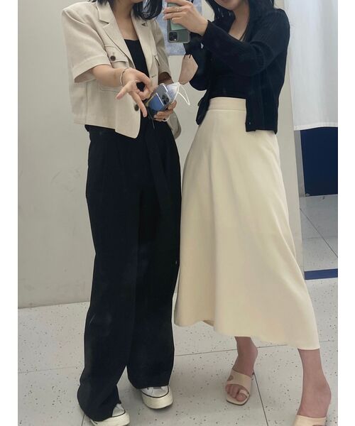 MUSINSA STANDARD WOMAN（ムシンサスタンダードウーマン）の「レディースリアルワイドベルトスラックス[ブラック]（スラックス・レディース・その他・34/32/30/29/31/24/25/26/27/28）」の20枚目の写真