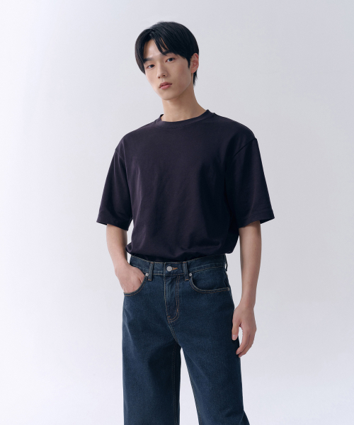 MUSINSA STANDARD（ムシンサスタンダード）の「ストレートデニムパンツ [ダークブルー]（デニムパンツ・メンズ・その他・28/29/32/30/31/33/26/27/40/38/42/36/34）」の3枚目の写真