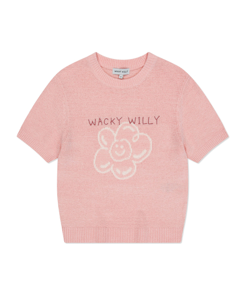 Wacky WiLLy(ワッキーウィリー)の「ウィメンズリリーグラフィック半袖ニットピンク(ニット/セーター・レディース・その他・SMALL/MEDIUM)」の2枚目の写真