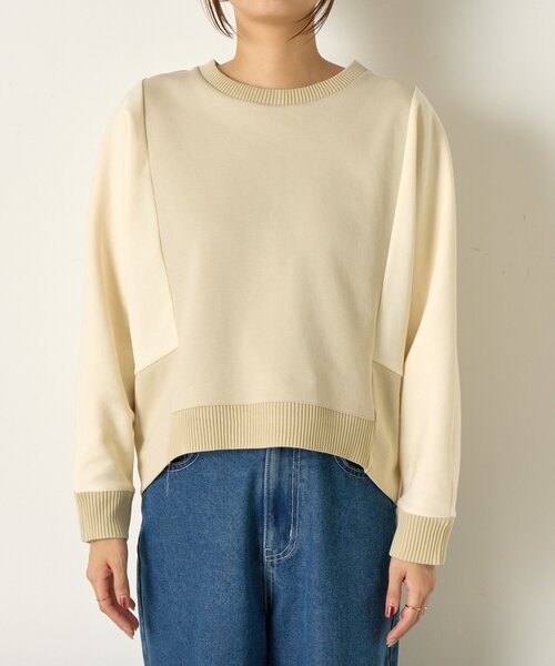 Jena espace merveilleux（ジェナ　エスパスメルヴェイユ）の「配色ドルマンダンボールカットソー（Tシャツ/カットソー・レディース・アイボリー/グレー/チャコールグレー・FREE）」の13枚目の写真