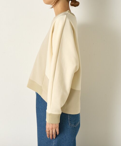 Jena espace merveilleux（ジェナ　エスパスメルヴェイユ）の「配色ドルマンダンボールカットソー（Tシャツ/カットソー・レディース・アイボリー/グレー/チャコールグレー・FREE）」の14枚目の写真