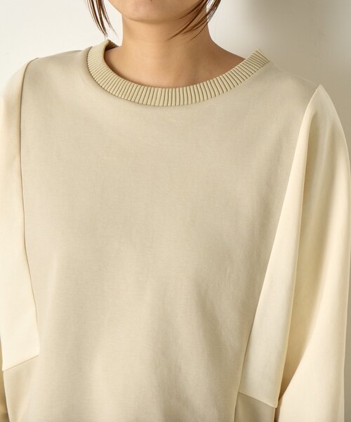 Jena espace merveilleux（ジェナ　エスパスメルヴェイユ）の「配色ドルマンダンボールカットソー（Tシャツ/カットソー・レディース・アイボリー/グレー/チャコールグレー・FREE）」の19枚目の写真