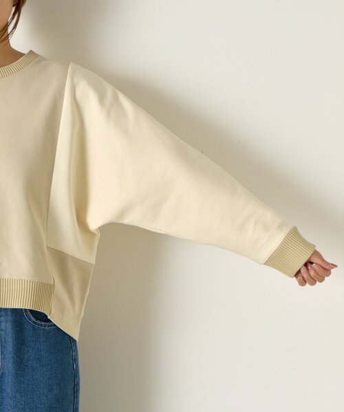 Jena espace merveilleux（ジェナ　エスパスメルヴェイユ）の「配色ドルマンダンボールカットソー（Tシャツ/カットソー・レディース・アイボリー/グレー/チャコールグレー・FREE）」の20枚目の写真