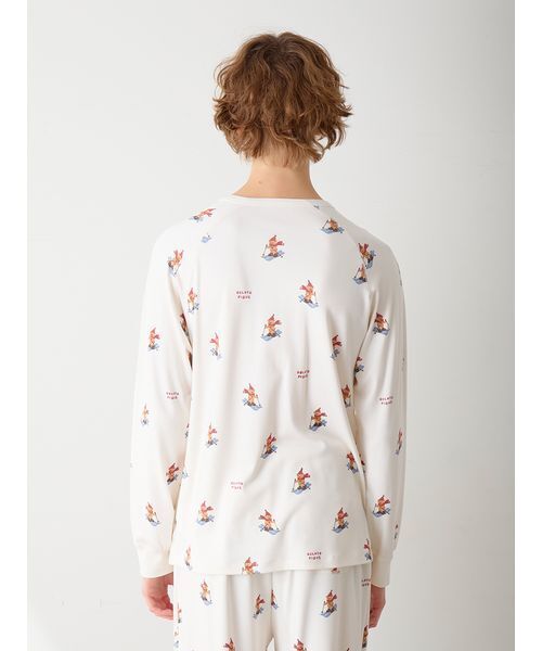 セール】【HOLIDAY】【HOMME】スキーベア柄ロンT（ルームウェア