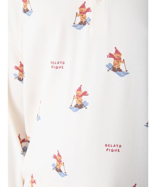 セール】【HOLIDAY】【HOMME】スキーベア柄ロンT（ルームウェア