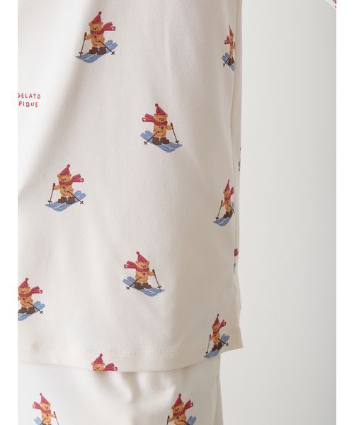 セール】【HOLIDAY】【HOMME】スキーベア柄ロンT（ルームウェア