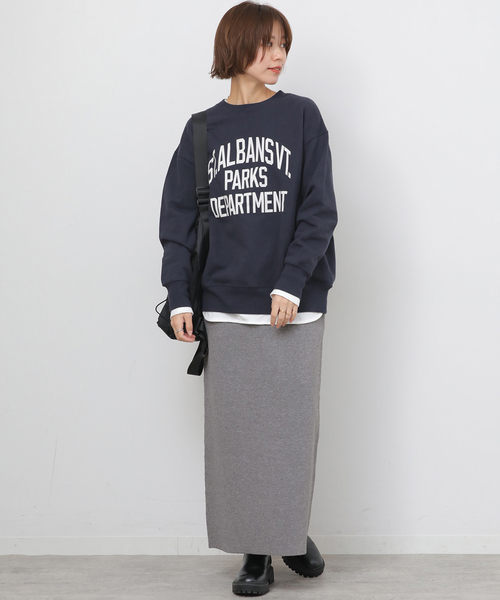 JOURNAL STANDARD relume（ジャーナルスタンダード　レリューム）の「《WEB + 一部店舗限定》ウォッシャブルミラノリブIラインスカート（スカート・レディース・チャコールグレー/ブラック/ブラウン・FREE）」の14枚目の写真