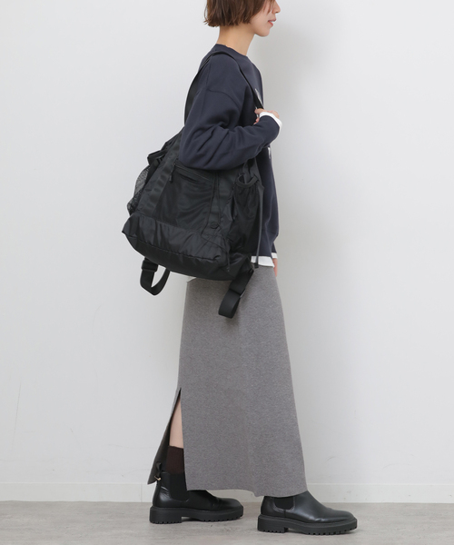 JOURNAL STANDARD relume（ジャーナルスタンダード　レリューム）の「《WEB + 一部店舗限定》ウォッシャブルミラノリブIラインスカート（スカート・レディース・チャコールグレー/ブラック/ブラウン・FREE）」の16枚目の写真