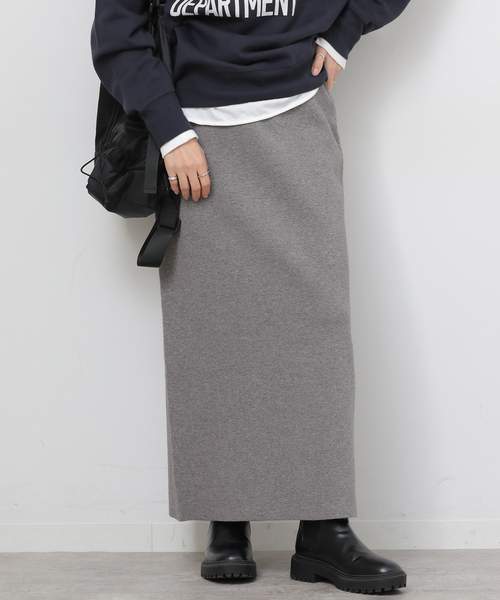 JOURNAL STANDARD relume（ジャーナルスタンダード　レリューム）の「《WEB + 一部店舗限定》ウォッシャブルミラノリブIラインスカート（スカート・レディース・チャコールグレー/ブラック/ブラウン・FREE）」の17枚目の写真