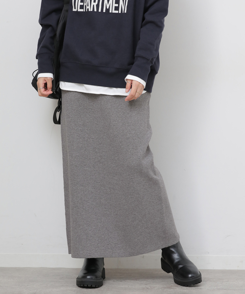 JOURNAL STANDARD relume（ジャーナルスタンダード　レリューム）の「《WEB + 一部店舗限定》ウォッシャブルミラノリブIラインスカート（スカート・レディース・チャコールグレー/ブラック/ブラウン・FREE）」の18枚目の写真