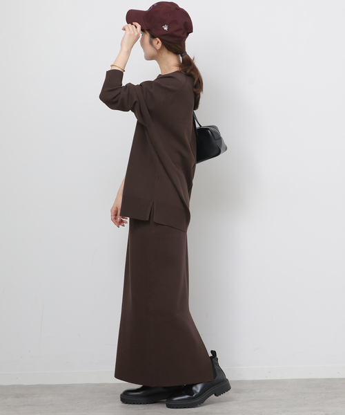 WEB + 一部店舗限定》ウォッシャブルミラノリブIラインスカート