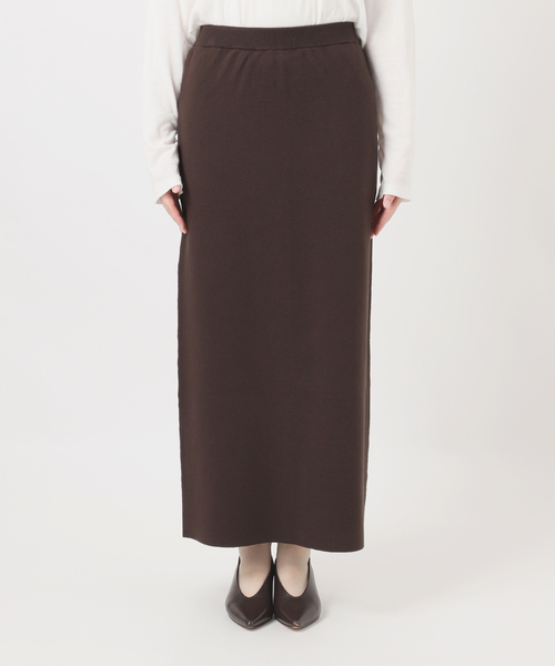 WEB + 一部店舗限定》ウォッシャブルミラノリブIラインスカート