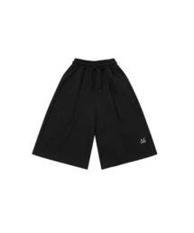 男女共用バミューダスウェットパンツ7部パンツショートパンツ（ブラック、グレー）