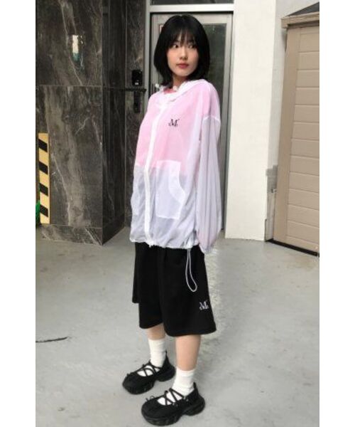 MUCENT(ムセント)の「男女共用バミューダスウェットパンツ7部パンツショートパンツ(ブラック、グレー)(その他パンツ・レディース・ブラック/グレー・FREE)」の17枚目の写真