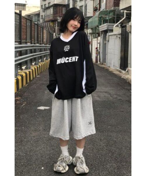 MUCENT(ムセント)の「男女共用バミューダスウェットパンツ7部パンツショートパンツ(ブラック、グレー)(その他パンツ・レディース・ブラック/グレー・FREE)」の10枚目の写真