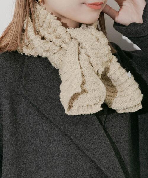 SMELLY（スメリー）の「コンパクトニットマフラー（マフラー・レディース・ベージュ/ブラウン/ブルー・-）」の22枚目の写真