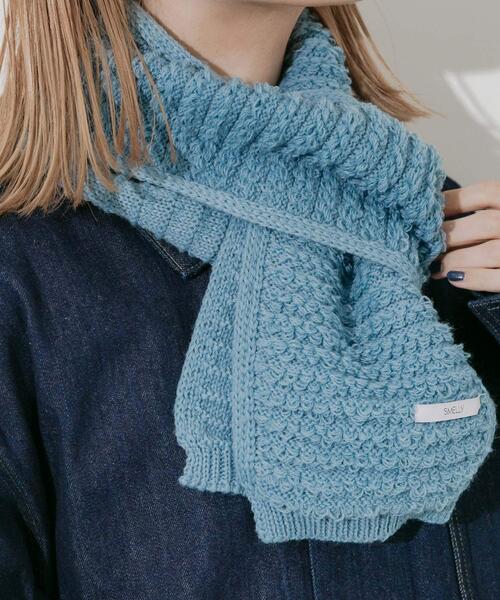 SMELLY（スメリー）の「コンパクトニットマフラー（マフラー・レディース・ベージュ/ブラウン/ブルー・-）」の19枚目の写真