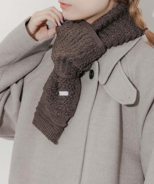 SMELLY（スメリー）の「コンパクトニットマフラー（マフラー・レディース・ベージュ/ブラウン/ブルー・-）」の15枚目の写真