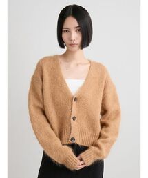 洗える】シャーリングVネックカーデ（ニット/セーター）｜MIESROHE