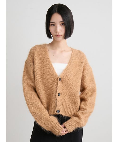 MIESROHE(ミースロエ)の「ホリデーシャギーニットカーデ(カーディガン/ボレロ・レディース・キャメル・F)」の1枚目の写真