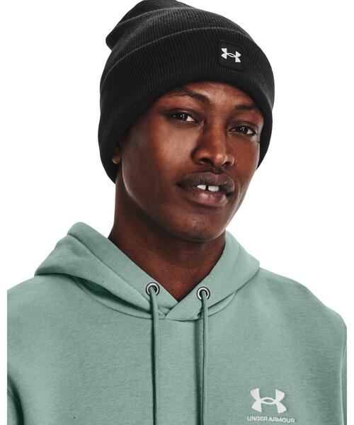 UNDER ARMOUR（アンダーアーマー）の「UAハーフタイム カフ ビーニー（ライフスタイル/メンズ/レディース）（キャップ・レディース・ブラック・ONESIZE）」の3枚目の写真