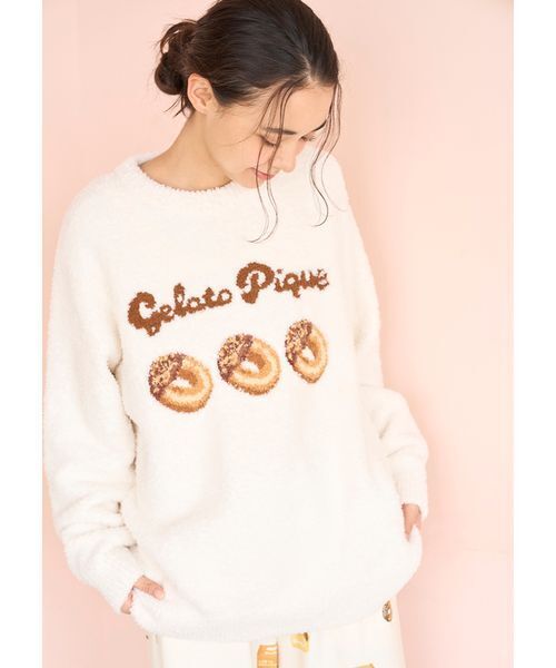 gelato pique ジェラピケ　ルームウェア　ドーナツ　ベア ドーナツジャガードプルオーバー（ルームウェア/パジャマ）｜gelato