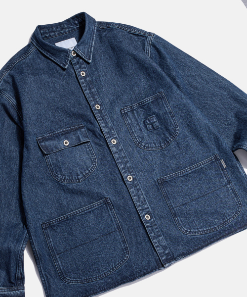 ESPIONAGE（エスピオナジ）の「Denim Coverall Shirt Jacket Mid Indigo（シャツ/ブラウス・レディース・その他・MEDIUM/LARGE/X-LARGE）」の5枚目の写真