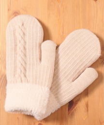 M2SUQARED（エムツースクエア）の「【M2SUQARED/エムツースクエア】ケーブル編みニットミトン手袋（手袋）」