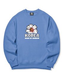 MUGUNGHWA LOGO クルーネック - ブルー