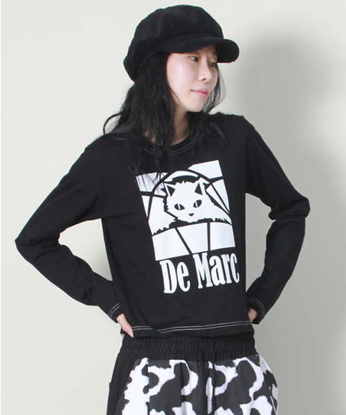 DEMARC(ドゥマーク)の「ブラックキャットステッチセミクロップ長袖Tシャツブラック(Tシャツ/カットソー・レディース・その他・MEDIUM/LARGE)」の10枚目の写真