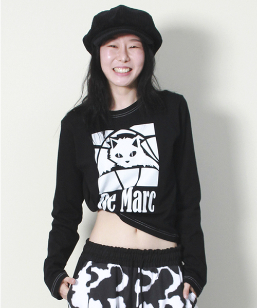 DEMARC(ドゥマーク)の「ブラックキャットステッチセミクロップ長袖Tシャツブラック(Tシャツ/カットソー・レディース・その他・MEDIUM/LARGE)」の12枚目の写真