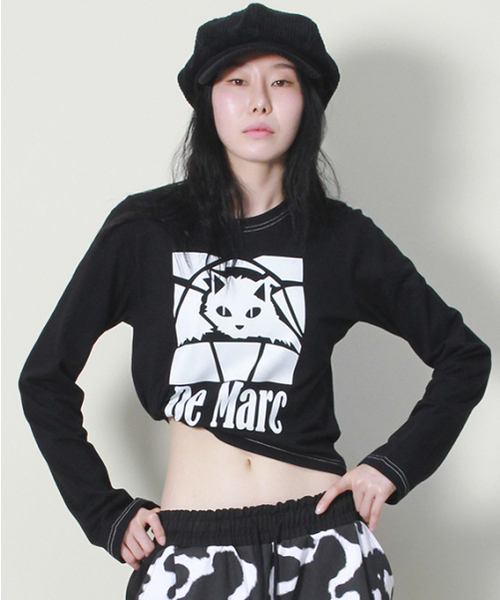 DEMARC(ドゥマーク)の「ブラックキャットステッチセミクロップ長袖Tシャツブラック(Tシャツ/カットソー・レディース・その他・MEDIUM/LARGE)」の14枚目の写真