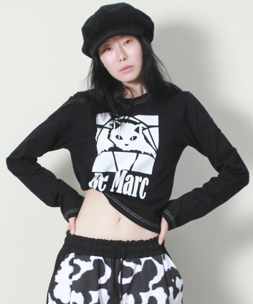 DEMARC(ドゥマーク)の「ブラックキャットステッチセミクロップ長袖Tシャツブラック(Tシャツ/カットソー・レディース・その他・MEDIUM/LARGE)」の15枚目の写真