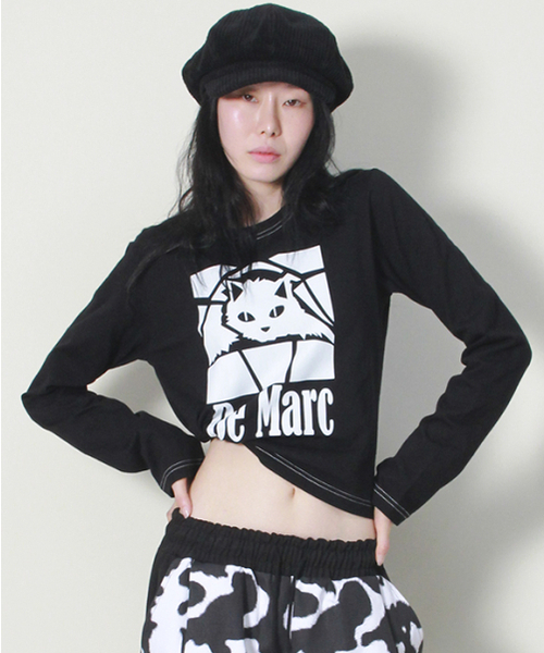 DEMARC(ドゥマーク)の「ブラックキャットステッチセミクロップ長袖Tシャツブラック(Tシャツ/カットソー・レディース・その他・MEDIUM/LARGE)」の16枚目の写真