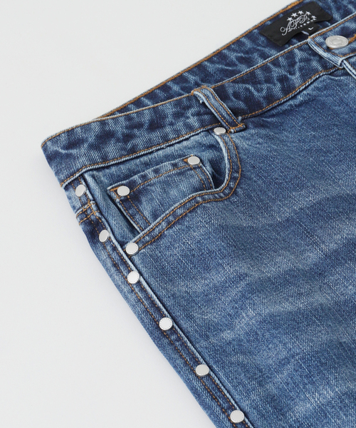 AFB(エーエフビー)の「AFB / エーエフビー STREET STRAIGHT PANTS(デニムパンツ・メンズ・ブラック/ブルー系その他・MEDIUM/LARGE)」の5枚目の写真