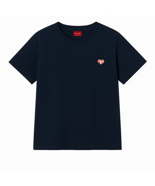 MISS BAKER(ミス ベイカー)の「ハートベイカーパッチTシャツネイビー(メンズ)(Tシャツ/カットソー・メンズ・ネイビー・LARGE/X-LARGE)」の1枚目の写真