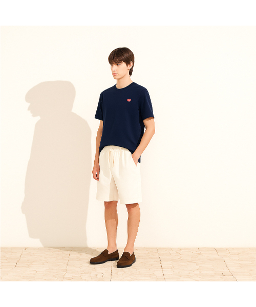 MISS BAKER(ミス ベイカー)の「ハートベイカーパッチTシャツネイビー(メンズ)(Tシャツ/カットソー・メンズ・ネイビー・LARGE/X-LARGE)」の2枚目の写真