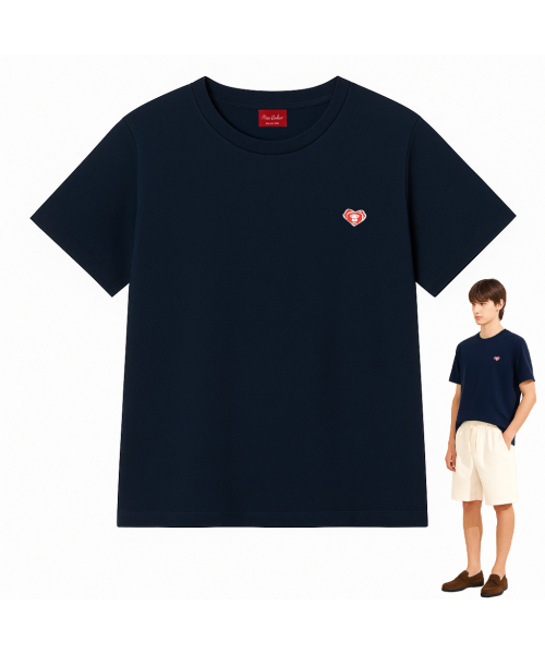 MISS BAKER(ミス ベイカー)の「ハートベイカーパッチTシャツネイビー(メンズ)(Tシャツ/カットソー・メンズ・ネイビー・LARGE/X-LARGE)」の5枚目の写真