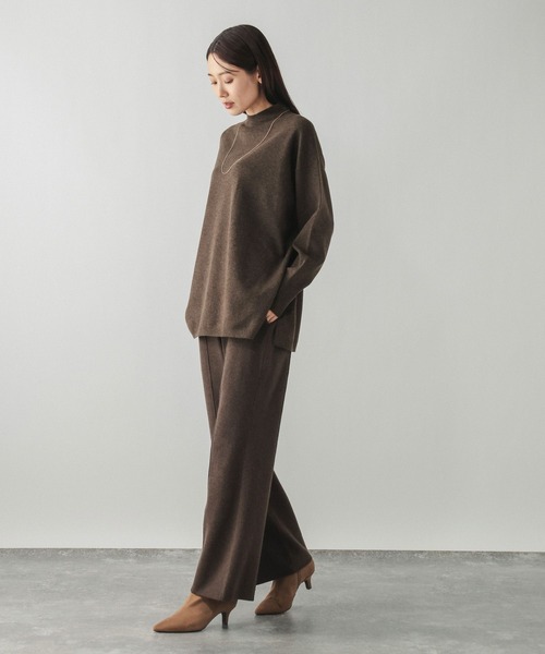 GLOBAL WORK（グローバルワーク）の「フワフワHugmeハイネックチュニック/581165（ニット/セーター・レディース・チャコールグレー/グレー/ダークブラウン/ライトグリーン/ライトベージュ/ブラック・MEDIUM/LARGE）」の20枚目の写真