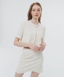 SILN（シルン）の「Tweed mini skirt (IVORY)（スカート）」